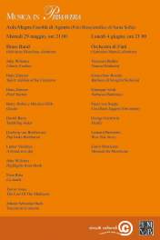 Il programma del concerto